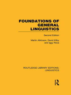 cover image of Foundations of General Linguistics